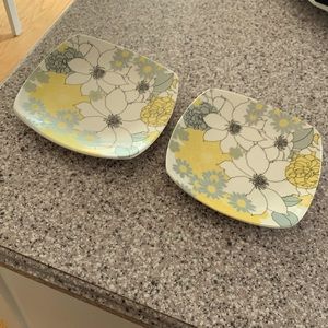 222 Fifth set of 2 fine China ‘Melbourne’ 8 inch plates. D/W & microwave safe.